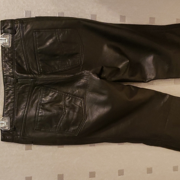 Costa Blanca Women's Bikers Leather pants Black Size,5 pockets - Picture 4 of 15